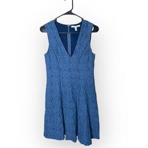 Derek Lam 10 Crosby Blue Lace Fit and Flare Skater Dress Size 4